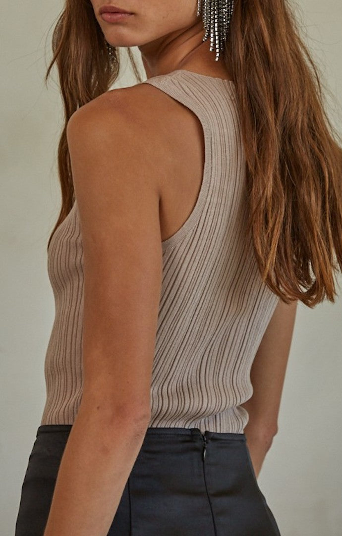 By Together Mocha Knit Tank Top
