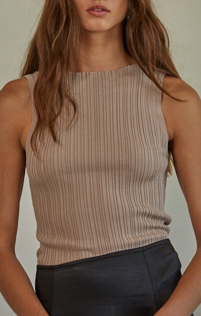 By Together Mocha Knit Tank Top