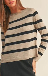 Miou Muse Coffee And Black Sweater
