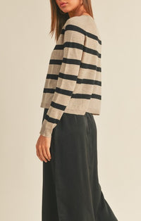 Miou Muse Coffee And Black Sweater