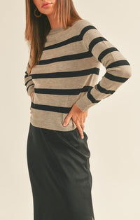 Miou Muse Coffee And Black Sweater