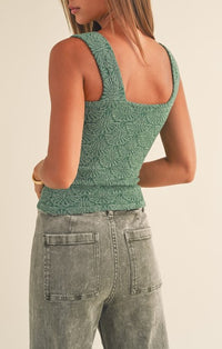 Miou Muse Green Knitted Top