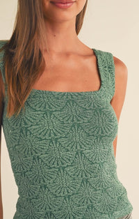 Miou Muse Green Knitted Top