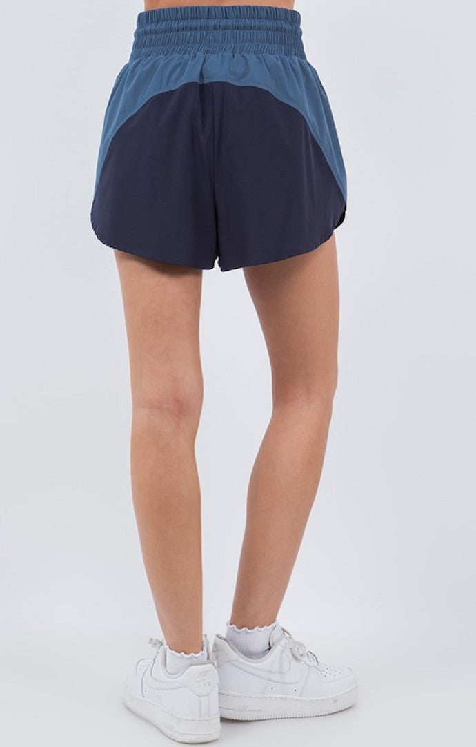 WC Navy Color Block Athleisure Shorts