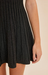 Mustard Seed Black V-Neck Sleeveless Knit Dress