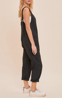 Mustard Seed Washed Black "D" Ring Jumpsuit