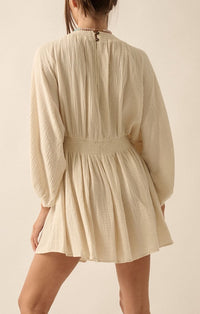 Promesa Cream Dolman Sleeve Mini Dress
