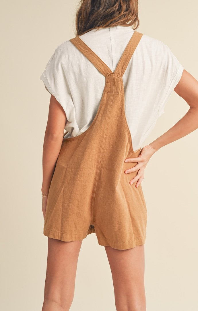 Miou Muse Camel Knot Tie Romper