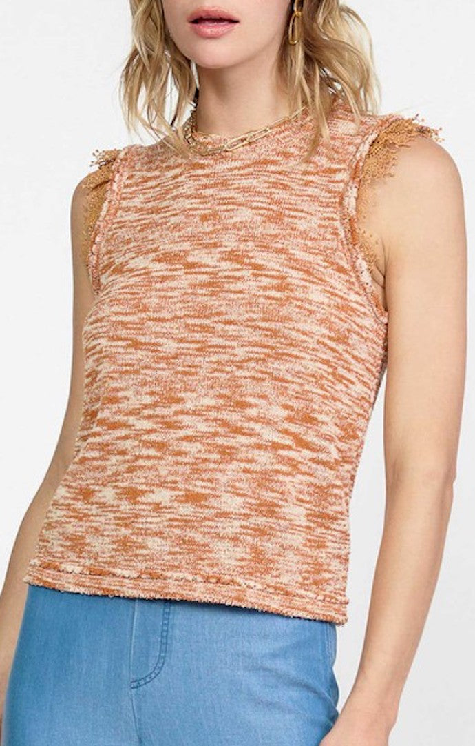 Current Air Rust Sleeveless Sweater