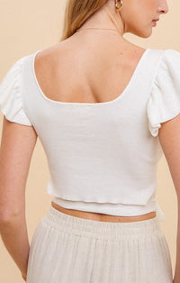 Hem & Thread White Sweater Top