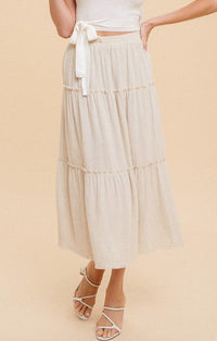 Hem & Thread Linen Maxi Skirt