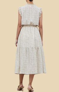 Grade and Gather Ivory Printed Midi Dress