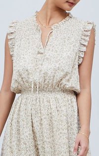 Grade and Gather Ivory Printed Midi Dress