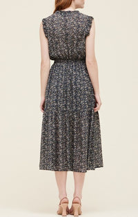 Grade and gather Midnight Printed Midi Dress 