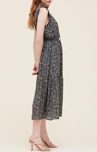 Grade and gather Midnight Printed Midi Dress 