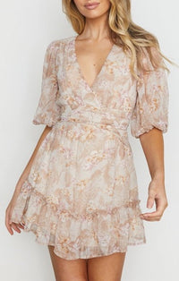 Angel Biba Blush Floral Dress