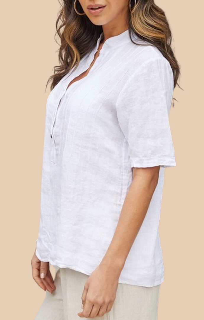 Venti 6 White Button Front Shirt