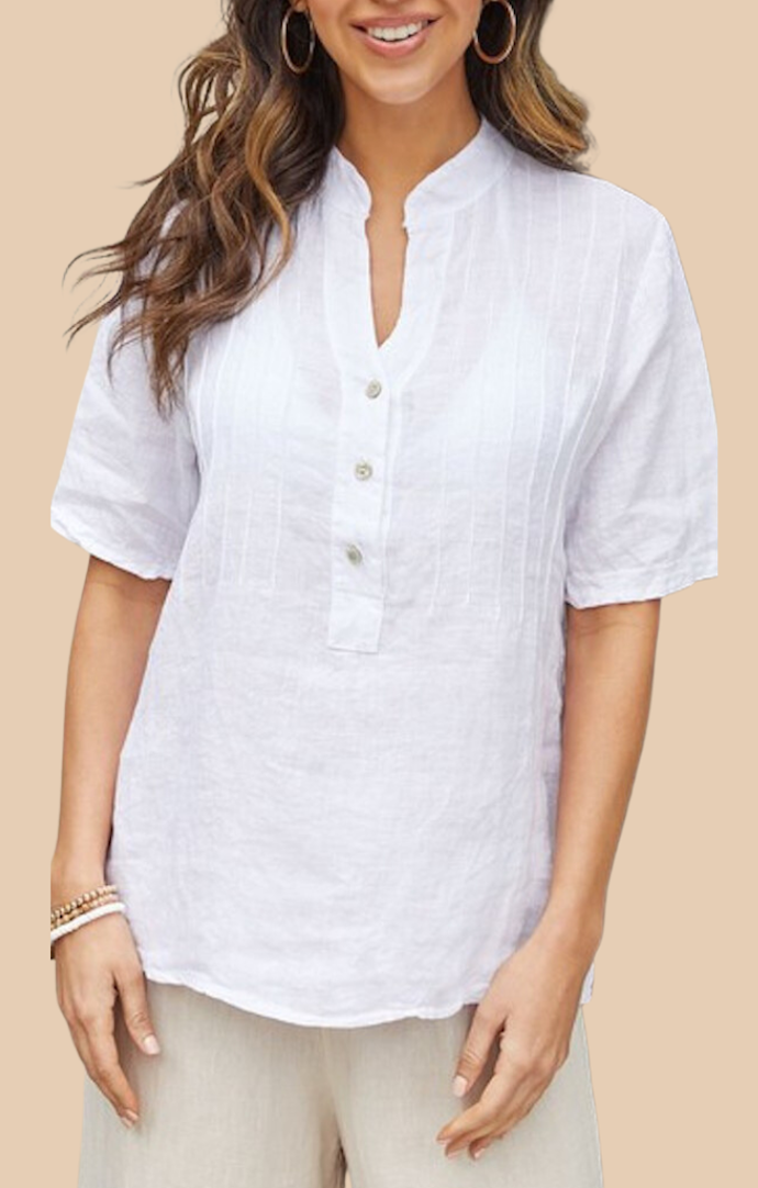 Venti 6 White Button Front Shirt