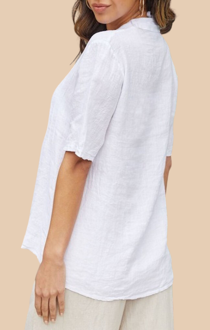 Venti 6 White Button Front Shirt