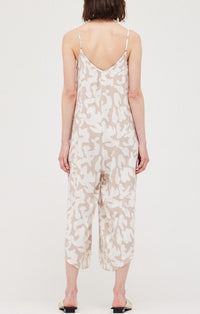 Grade & Gather Ecru Printed Jumpsuit