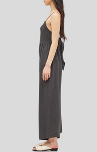 Grade and Gather Faded Black Gauze Jumpsuit 