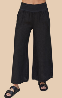 Venti 6 Black Linen Pants