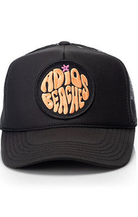 Local Beach Adios Beaches Black Trucker Hat 