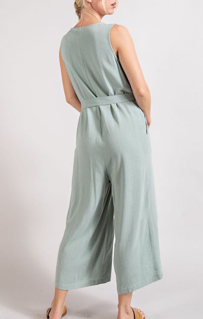 Leigh Sage Belted Jumper