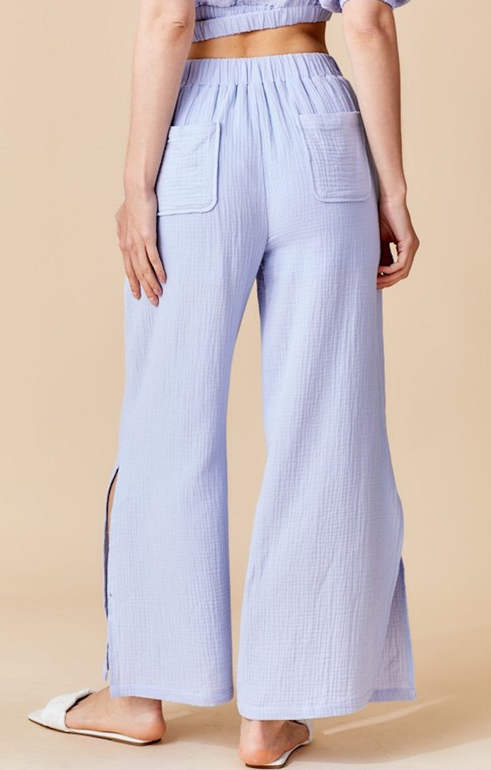 Ensemble Baby Blue Gauze Pants