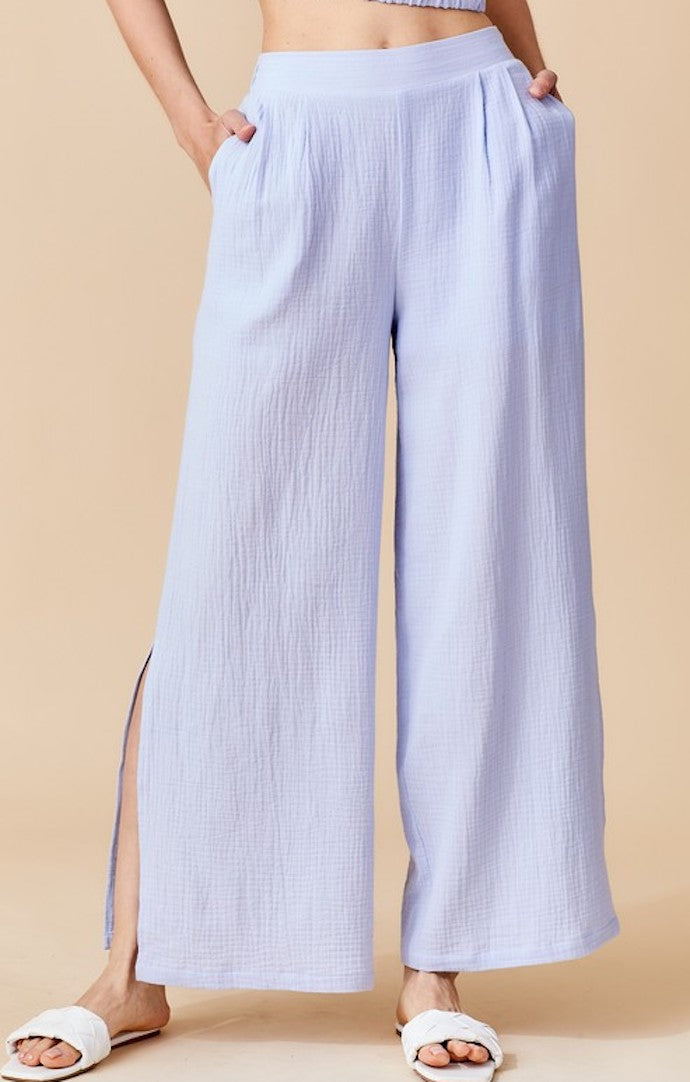 Ensemble Baby Blue Gauze Pants