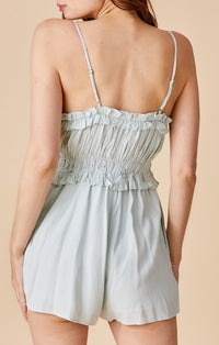 Ensemble Sage Ruffle Romper