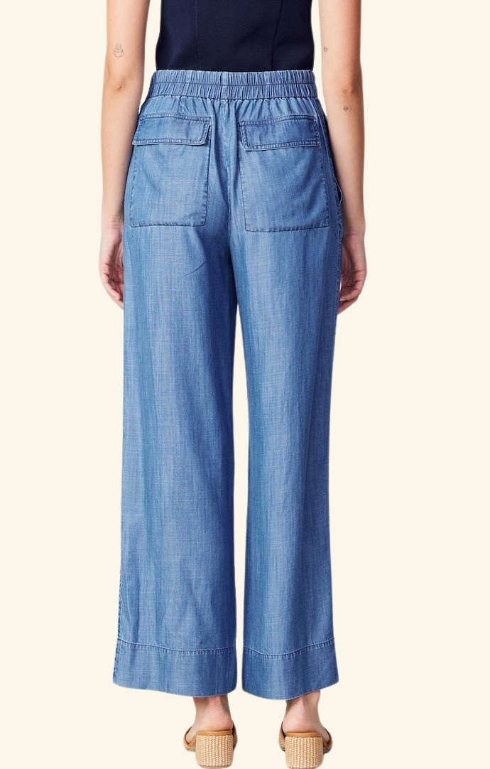Current Air Chambray Wide Leg Cargo Pant