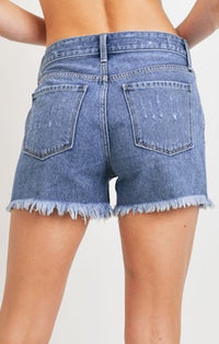 Just USA Light Denim Cat Scratch Shorts