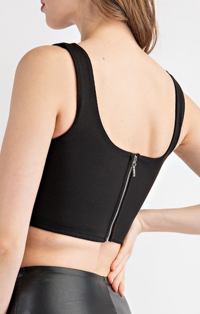 Edit by nine Black Ribbed Corset