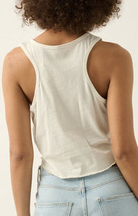Vintage Canvas White Crop Tank
