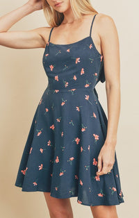 Dress Forum Navy And Pink Floral Mini Dress