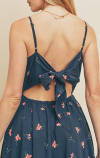 Dress Forum Navy And Pink Floral Mini Dress