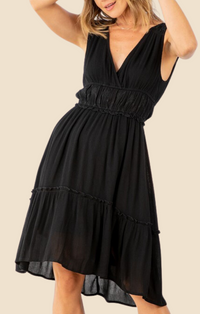 Lovestitch Black Gauze Eyelet Dress