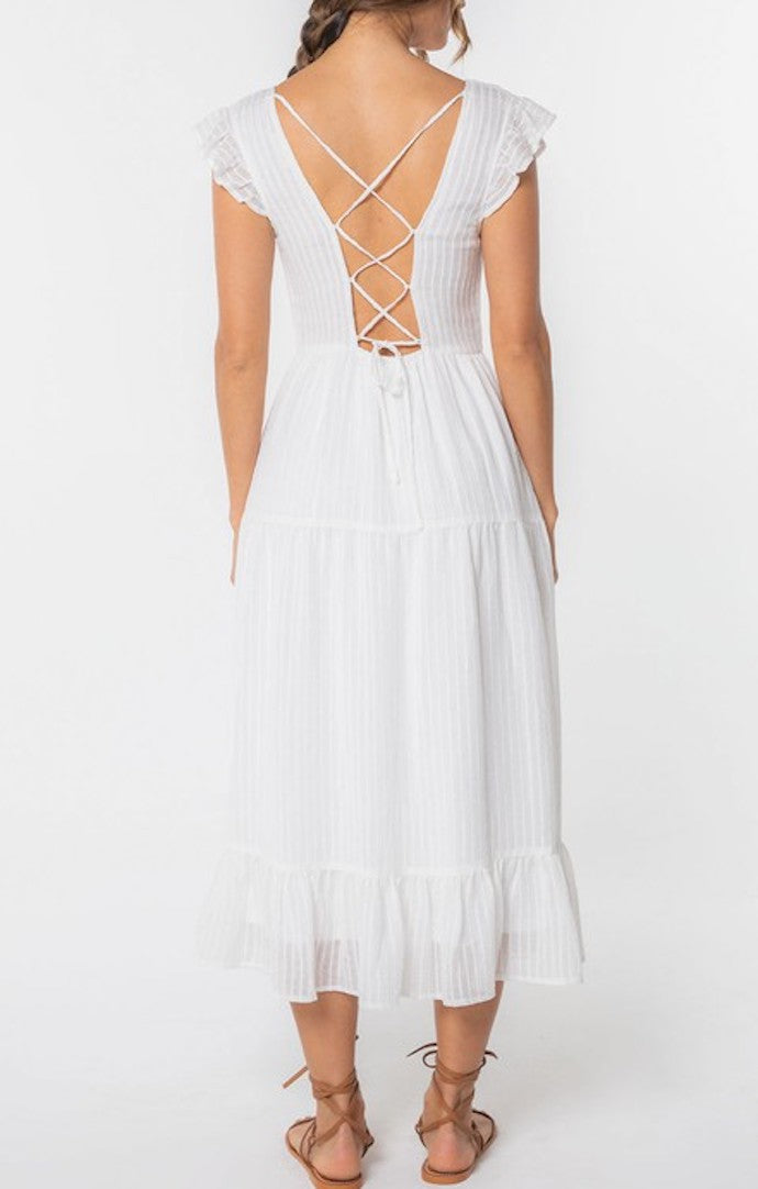 Lovestitch Off White Midi Dress