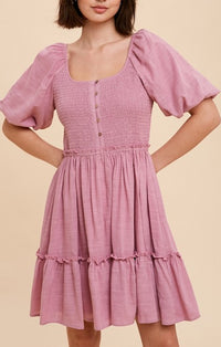In Loom Mauve Mini Dress
