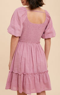 In Loom Mauve Mini Dress