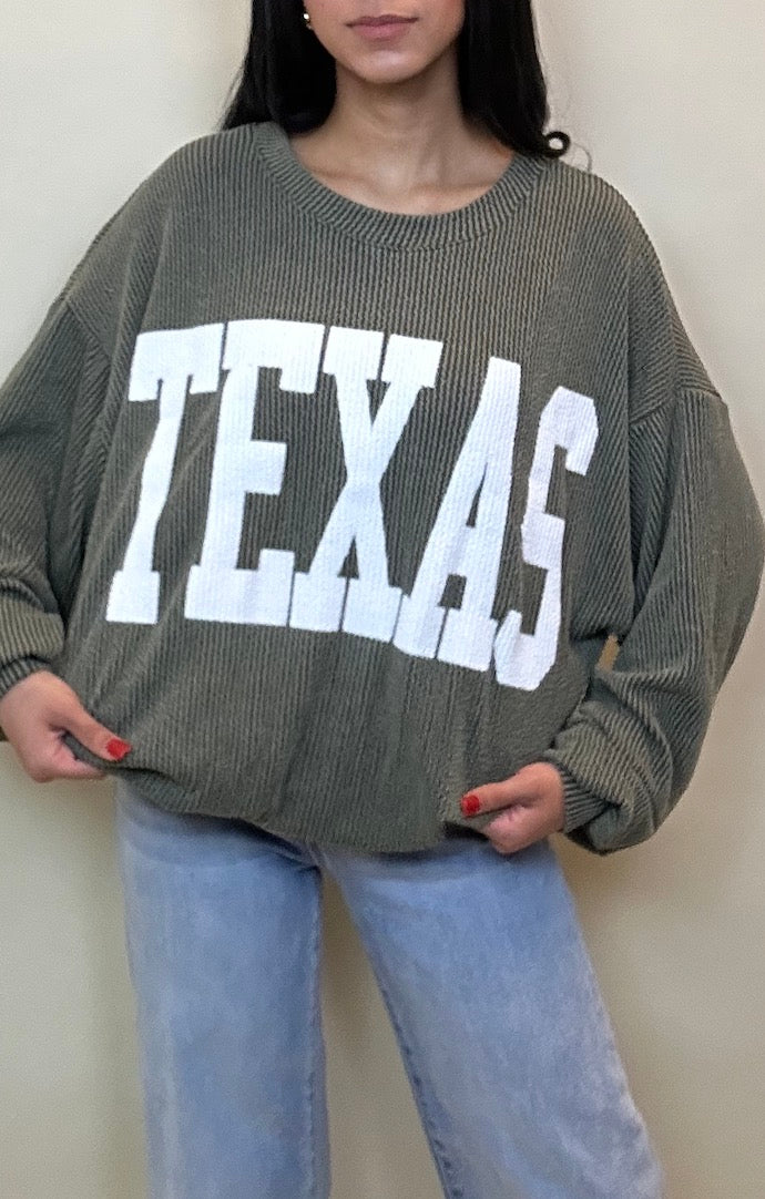BucketList Olive "Texas" Sweatshirt