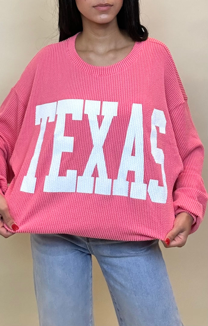 BucketList Watermelon Texas Oversized Crewneck Sweatshirt