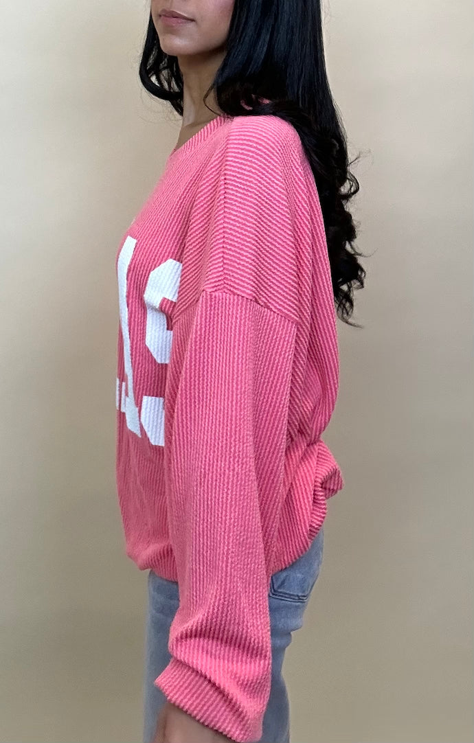 BucketList Watermelon Texas Oversized Crewneck Sweatshirt