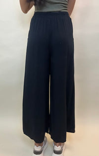 Final Touch Black Flowy Wide Leg Pant