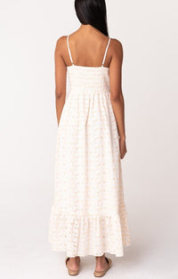 Lovestitch White Eyelet Spaghetti Strap Maxi Dress Strap Maxi Dress