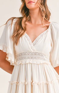 Mable Cream Mini Dress