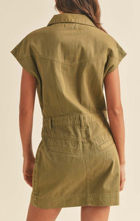 Miou Muse Washed Olive Dress