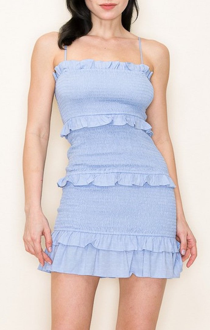 Ensemble Light Blue Mini Dress