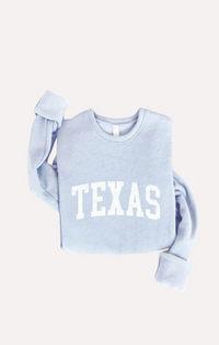 Oat Collective Light Blue "Texas" Crewneck Sweatshirt
